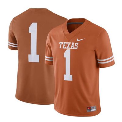 Men's Nike Texas Orange Texas Longhorns #1 Home Game Jersey in Burnt Orange
