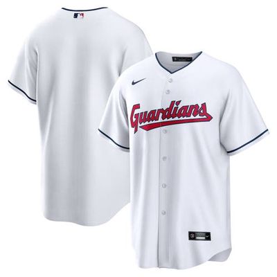 Men's Nike White Cleveland Guardians Home Blank Replica Jersey