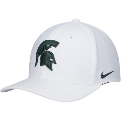 Men's Nike White Michigan State Spartans Classic99 Swoosh Performance Flex Hat