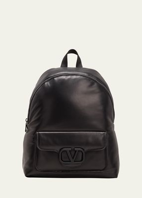 Men's Noir Leather Backpack