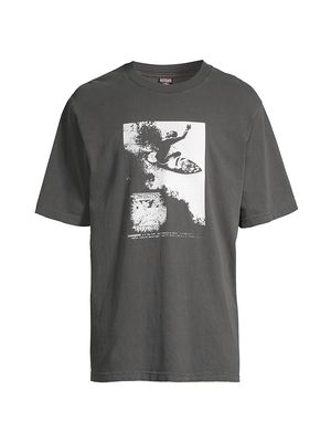 Men's Noon Goons X Christian Fletcher Advertical T-Shirt - Pigment Black - Size Large - Pigment Black - Size Large