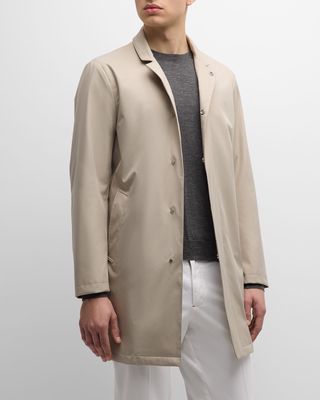 Men's Nylon Hooded Overcoat