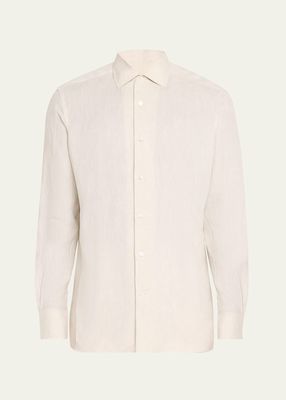 Men's Oasi Lino Casual Button-Down Shirt