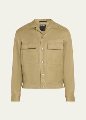 Men's Oasi Lino Twill Overshirt