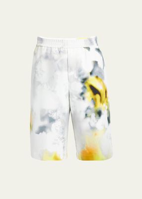 Men's Obscure Flower Print Shorts