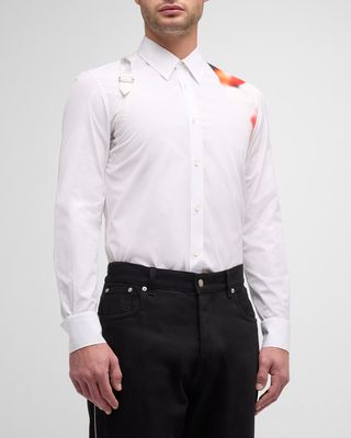 Men's Obscured Flower Harness Sport Shirt