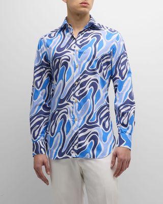 Men's Ocean Waves Sport Shirt