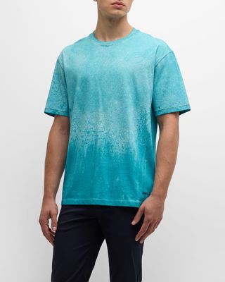 Men's Oil Dye Crewneck T-Shirt