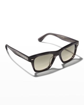 Men's Oliver Sun 51 Gradient Lens Square Sunglasses