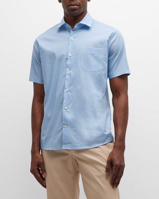 Men's Olivet Cotton-Stretch Short-Sleeve Shirt