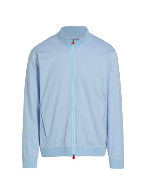 Men's One Zip-Up Knit Track Jacket - Celestial Blue - Size Medium