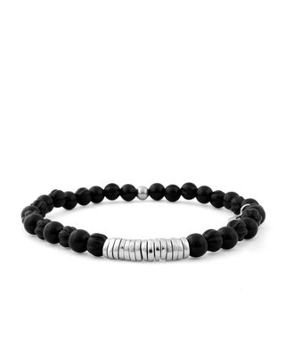 Men's Onyx Beaded Bracelet