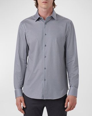 Men's OoohCotton Tech Micro-Patterned Sport Shirt