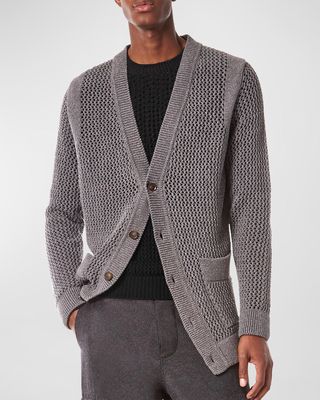 Men's Open Work Cardigan Sweater