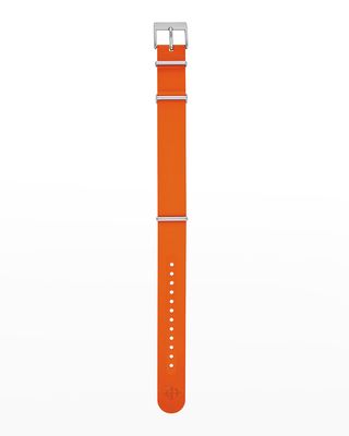 Men's Orange Caoutchouc Rubber Field Watch Strap, 20mm