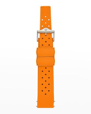 Men's Orange Rubber Watch Strap, 20mm