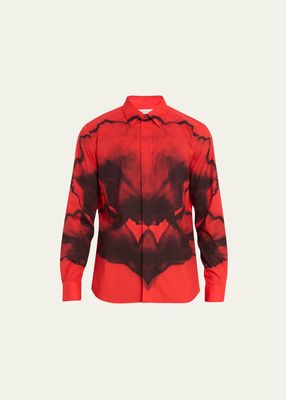 Men's Orchid-Print Sport Shirt