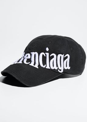 Men's Organic Cotton Diagonal Logo Baseball Hat