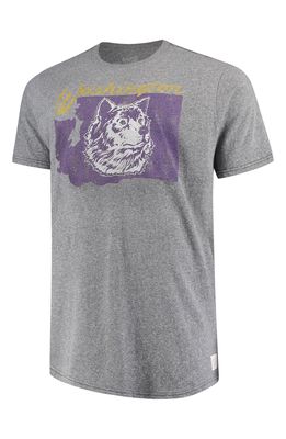 Men's Original Retro Brand Gray Washington Huskies Big & Tall Tri-Blend T-Shirt