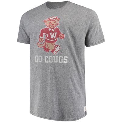 Men's Original Retro Brand Gray Washington State Cougars Big & Tall Tri-Blend T-Shirt