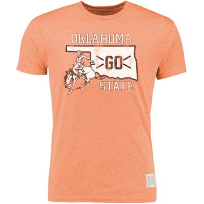 Men's Original Retro Brand Heather Orange Oklahoma State Cowboys Vintage Tri-Blend T-Shirt
