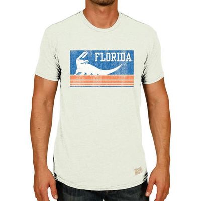 Men's Original Retro Brand Natural Florida Gators Vintage Gator Tri-Blend T-Shirt in Cream
