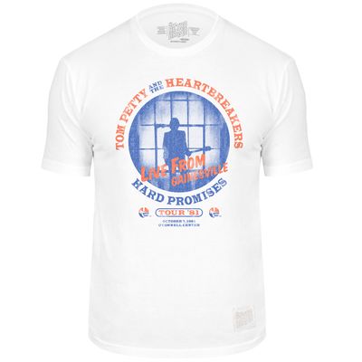Men's Original Retro Brand Tom Petty White Florida Gators Hard Promises Retro T-Shirt
