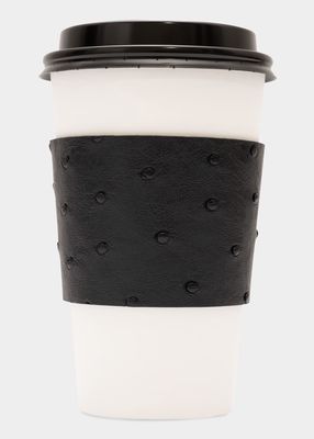 Men's Ostrich Leather Cup Sleeve