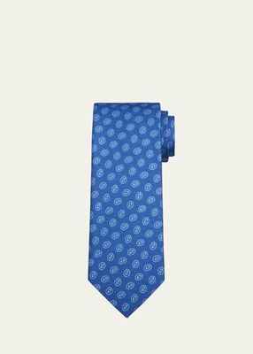 Men's Oval Neat Silk Tie