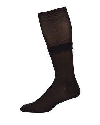 Men's Over-Calf Silk Dress Socks