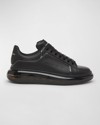 Men's Oversized Clear-Sole Leather Low-Top Sneakers
