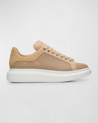 Men's Oversized Larry Perforated Leather Low-Top Sneakers