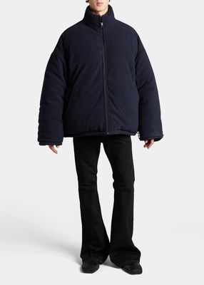 Men's Oversized Reversible Fleece Puffer Jacket