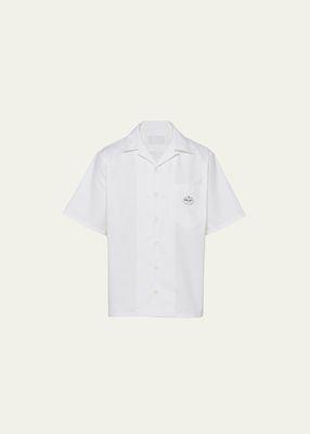 Men's Oxford Sea Island Cotton Bowling Shirt