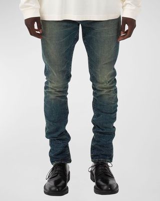 Men's P001 Tinted Mid Indigo Skinny Jeans