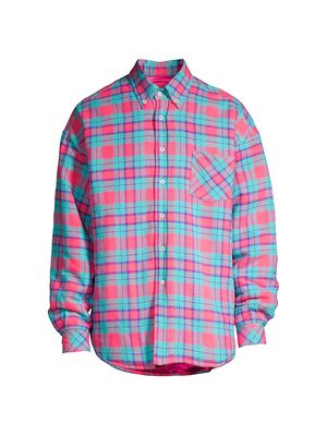 Men's Padded Flanel Shirt - Candy Kiss - Size Large