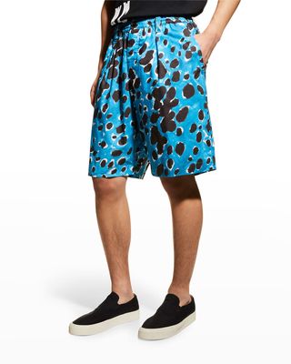 Men's Painted Dots Pleated Shorts