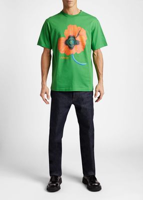 Men's Painted Flower Graphic T-Shirt