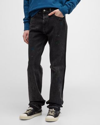 Men's Painted Relaxed-Fit Jeans