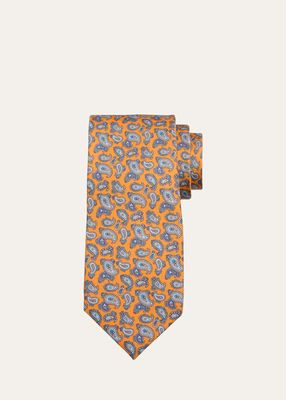 Men's Paisley-Print Silk Tie