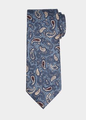 Men's Paisley-Print Wool-Silk Tie