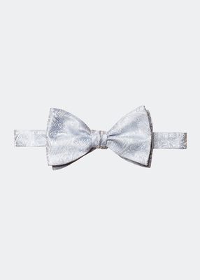 Men's Paisley Silk Wedding Bow Tie