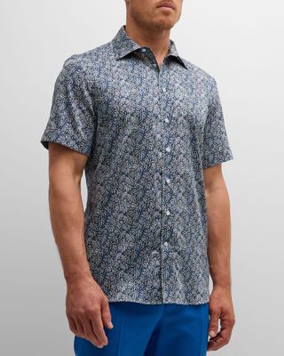 Men's Palm-Print Sport Shirt