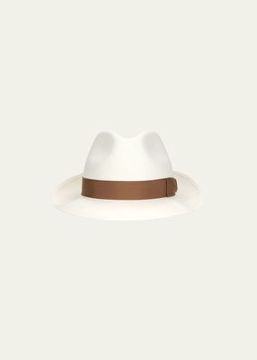 Men's Panama Straw Fedora Hat