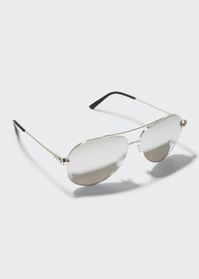 Men's Panth&eacute;re Metal Aviator Sunglasses