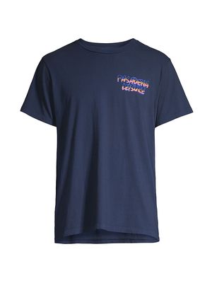 Men's Pasadena Leisure Cotton Logo Tee - Navy - Size XS - Navy - Size XS