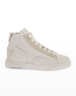 Men's Patch Suede & Leather High-Top Sneakers