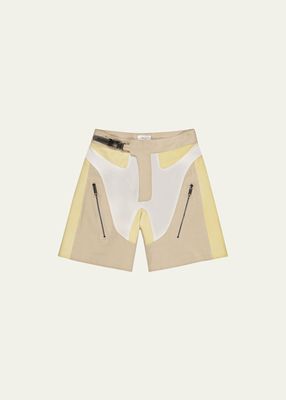Men's Patched Buckle Shorts