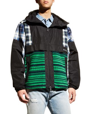 Men's Patchwork Wind-Resistant Jacket