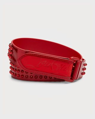 Men's Patent Leather Spike Loubi Belt